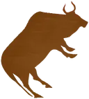 Коричневый силуэт быка
